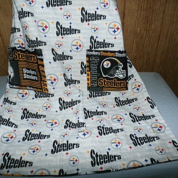 NEW 2 NFL Pittsburgh STEELERS Reversible BBQ Tailgating Aprons  Adult + Child - Picture 7 of 12